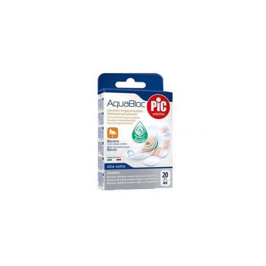 Pic Aquabloc avec bactéricide Pansement adhésif rond 22,5 mm 22 Unités