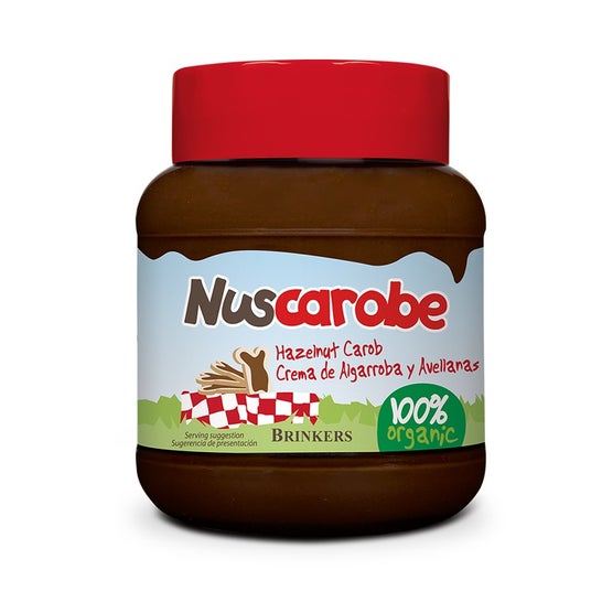 Crème de caroube et de noisettes Nuscarobe 100% biologique 400g