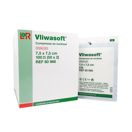 Lohmann & Rauscher Vliwasoft NT Compresse stérile 7,5x7,5cm 10 Sachets