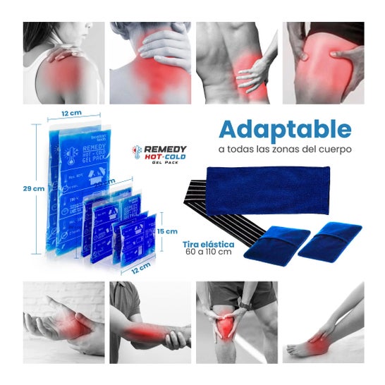Boston Tech Remedy Sac de Gel Froid et Chaud avec Housse Multiposition 6 pcs