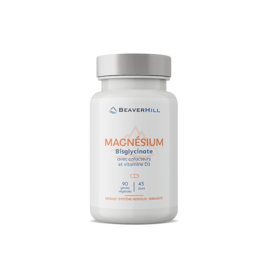 Beaverhill Magnésium Bisglycinate Avec Cofacteurs 90 Gélules Végétales