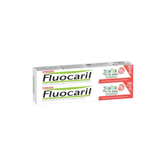 Fluocaril Duplo Junior Pâte de saveur fruits rouges 2x75ml