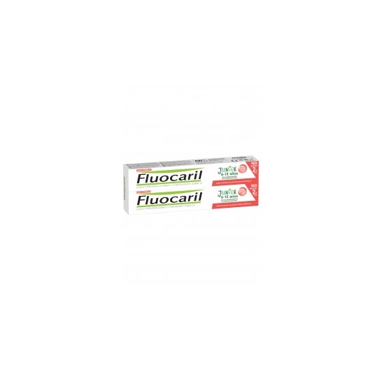 Fluocaril Duplo Junior Pâte de saveur fruits rouges 2x75ml