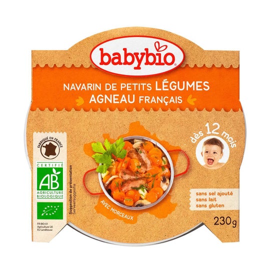 Babybio P'tit Plat Légumes et Agneau Bio dès 12 Mois 230g