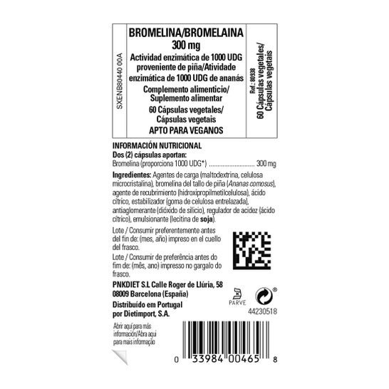 Solgar Bromelaïne 300mg 60 gélules végétales