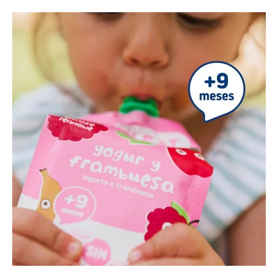 Pochette de yaourt Smileat Framboise +12M 100g Pochette de yaourt Smileat Framboise +12M 100g