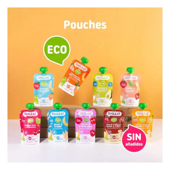 Pochette de yaourt Smileat Framboise +12M 100g Pochette de yaourt Smileat Framboise +12M 100g