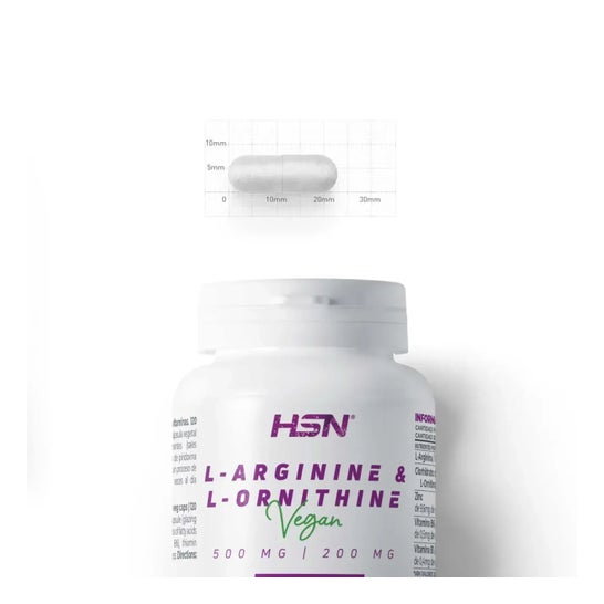 HSN L-Arginina + L-Ornitina 500mg/200mg 120vcaps