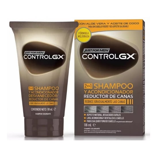 Just For Men Control GX 2 en 1 Réducteur de Cheveux Gris 118ml