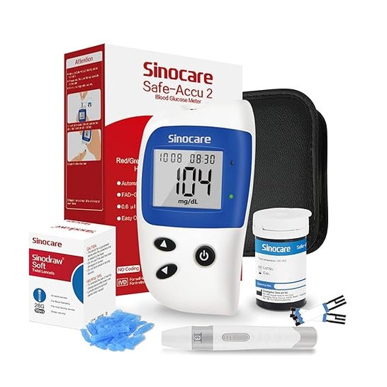 Sinocare Safe-Accu2 Kit Glucomètre + 25 Bandes