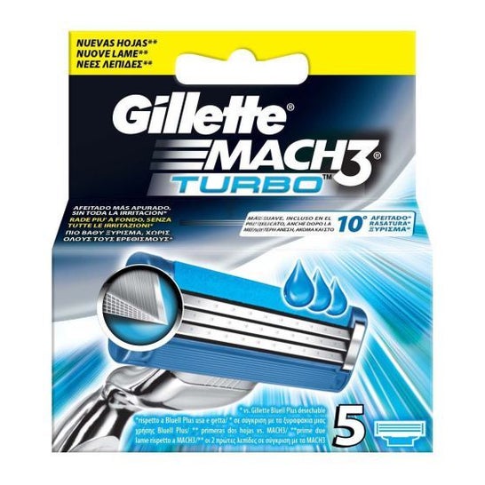 Gillette Mach3 Turbo Recharge 5uts