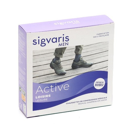 Sigvaris 2 Activ Loisirs New Man Anthracite Normal TM 1 Paire