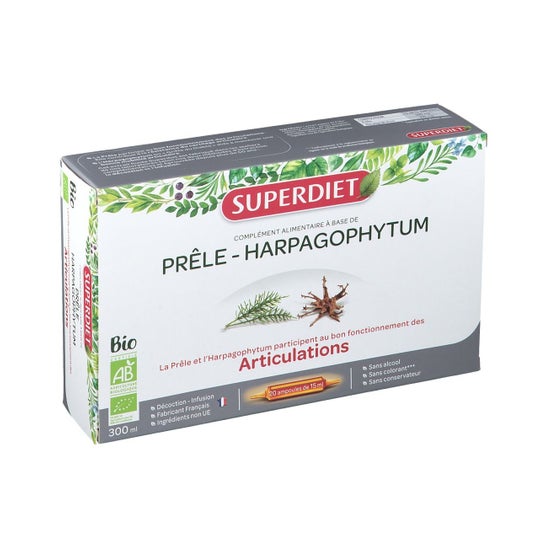 Super Diet Prêle Harpagophytum Bio 20 Ampoules