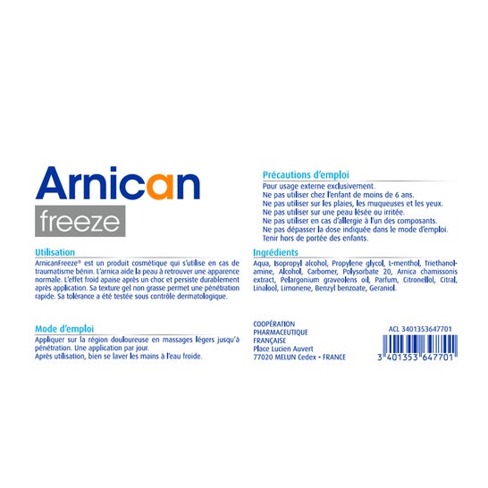 Arnican Freeze Gel Froid 100g