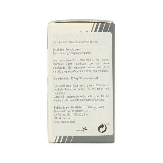 HealthAid Gluconato de Zinc 70mg 90comp