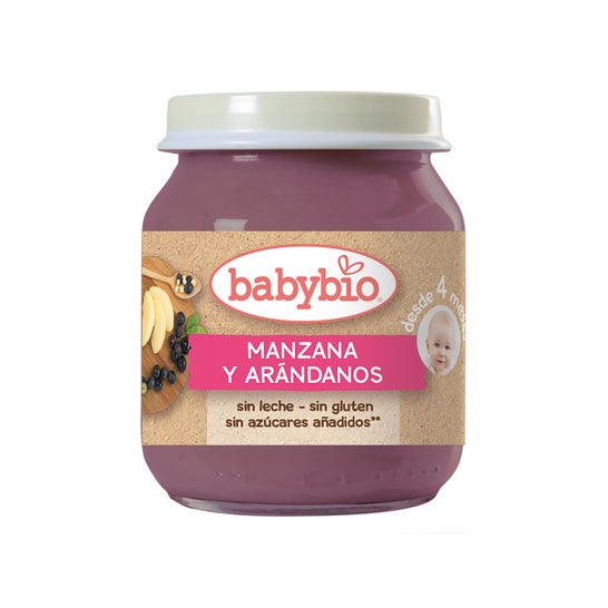 Babybio Pot de pommes et myrtilles biologiques 130g