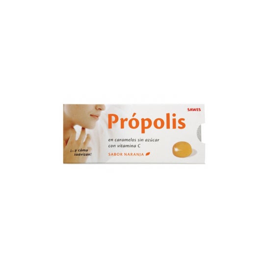 Sawes Bonbons à la propolis goût orange sans sucre 22g