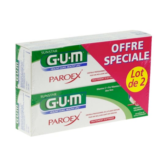 gum Paroex gel Dentifrice Lot De 2 x 75 ml