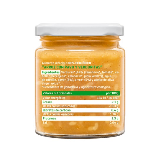 Smileat Ca-Chi-Tos Petit Pot Riz avec Dinde Légume Eco +10M 230g