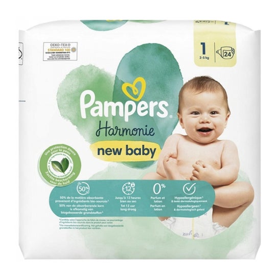 Pampers Harmonie New Baby Couches Taille 1 24uts