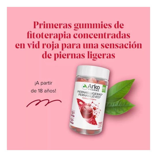Arkopharma Jambes Légères Vigne Rouge Gummie 60uts Arkopharma Jambes Légères Vigne Rouge Gummie 60uts