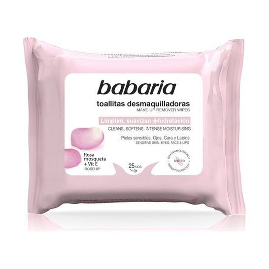Babaria Rose Hip Oil Cleansing Wipes 25uds