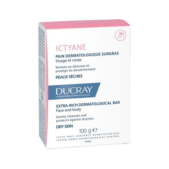 Ducray Ictyane Pain dermatologique Surgras sans Savon 100g