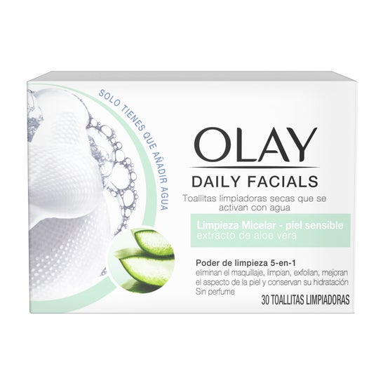 Olay Cleanse Daily Facials Lingettes sèches micellaires Ps 30 unités