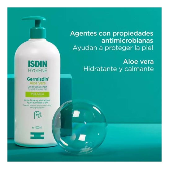 Isdin Germisdin Aloe Vera Gel de bain sans savon 500ml Isdin Germisdin Aloe Vera Gel de bain sans savon 500ml