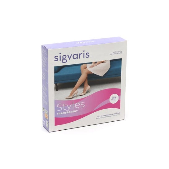 Sigvaris 2 Style Calcetín Transparente PA Beige 110 NXXL 1 Par