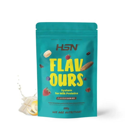 HSN Saborizante en Polvo para Proteínas Lácteas Chocolate Blanco y Limón 200g