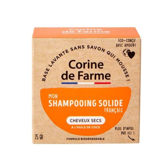 Corine De Farme Shampooing solide à la noix de coco pour cheveux secs 75g