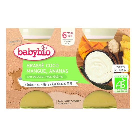 BabyBio Brasse Coco Mangue Ananas 2x130g