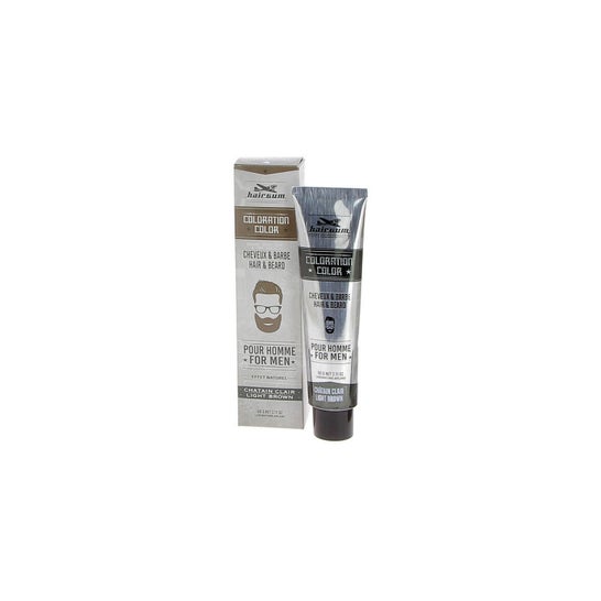 Hairgum Coloration Barbe et Cheveux 5.1 Châtain Clair 60 g