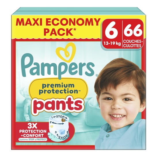 Pampers Premium Protection Pants Talla 6 13-19kg 66 uds