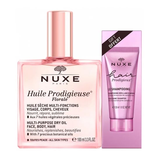 Nuxe Huile Prodigieuse Florale 100ml + Hair Prodigieux Le Shampoing Brillance Miroir 30ml
