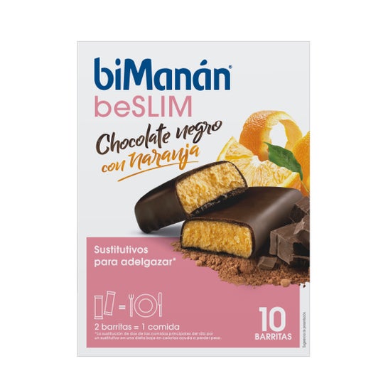 biManán™ Sustitutive sabor sabor chocolate y naranja 8 barritas