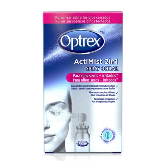 Optone ActiMist 2 en 1 Spray Oculaire Yeux Secs et Irrités 10 ml
