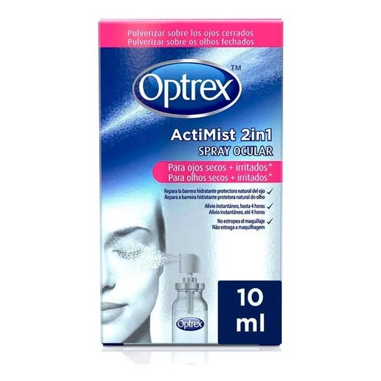 Optone ActiMist 2 en 1 Spray Oculaire Yeux Secs et Irrités 10 ml Optone ActiMist 2 en 1 Spray Oculaire Yeux Secs et Irrités 10 ml
