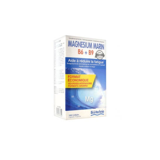 Biotechnie Magnesium Marin B6+B9 100 Gélules