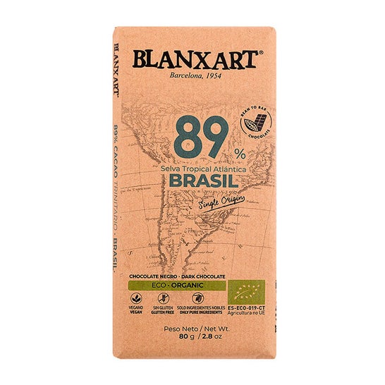 Blanxart Chocolat Noir 89% Brésil Eco 80g