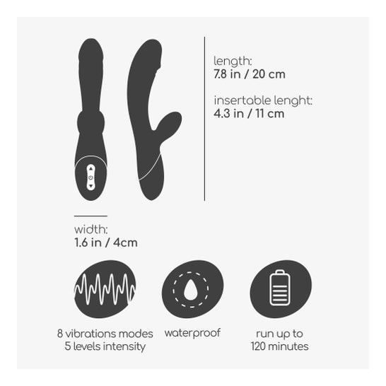 Crushious Dare Dong Vibrateur Lapin Rechargeable 1 Unité