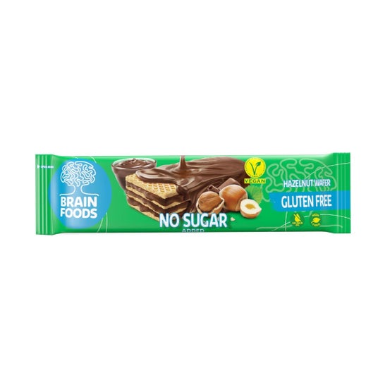 Brain Foods Wafer Noisette Sans Sucre Sans Gluten 40g
