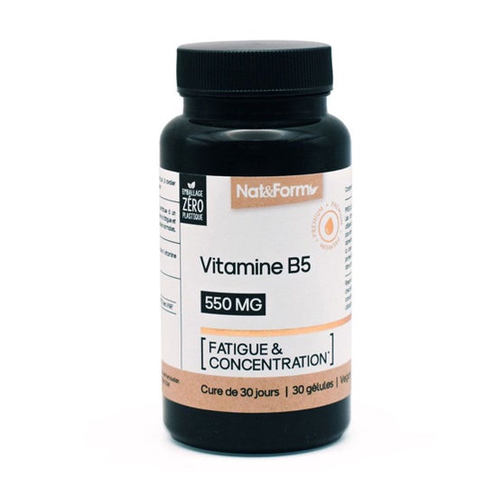 Nat&Form Vitamine B5 550mg 30 Gélules
