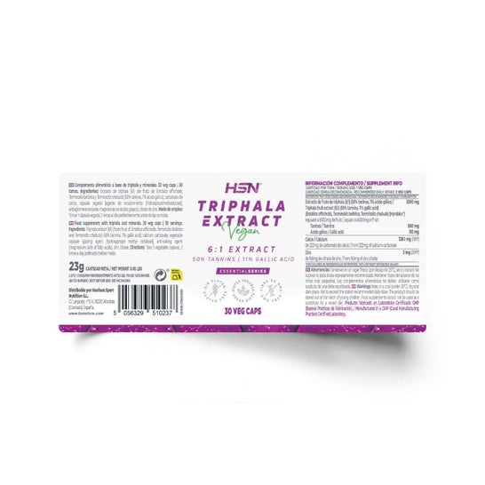 HSN Extracto de Triphala 6:1 500mg 30vcaps