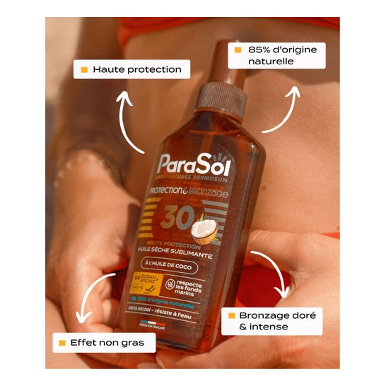 Parasol Huile Sèche Sublimante À L'Huile De Coco SPF30 200ml