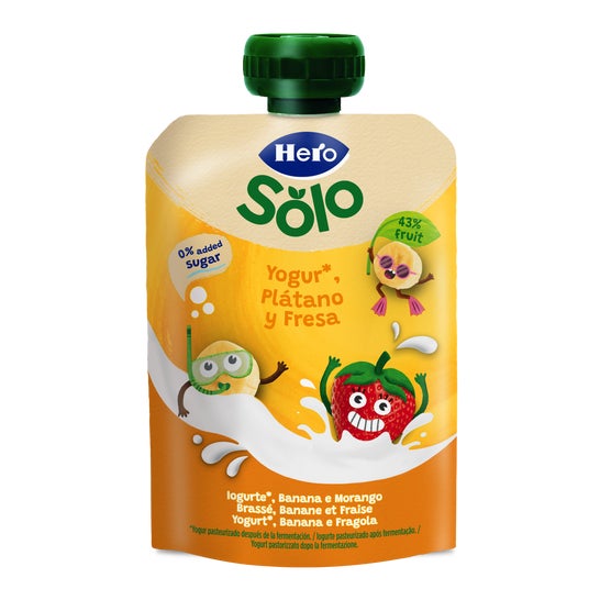Hero Solo Yaourt Banane et Fraise 100 g