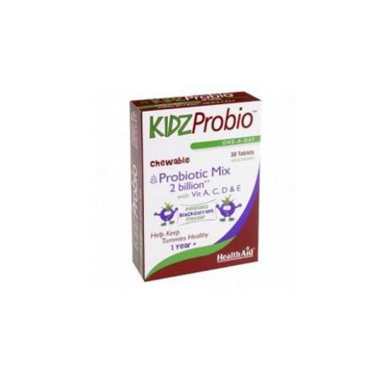 Health Aid Kidzprobio 2 Milliards + Vitamines 30 Chewables