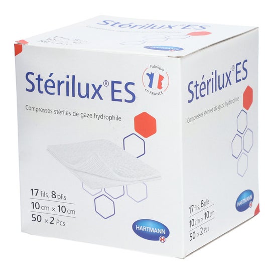 Stérilux Es Compresa Estéril Gasa 10x10cm 2x50uds