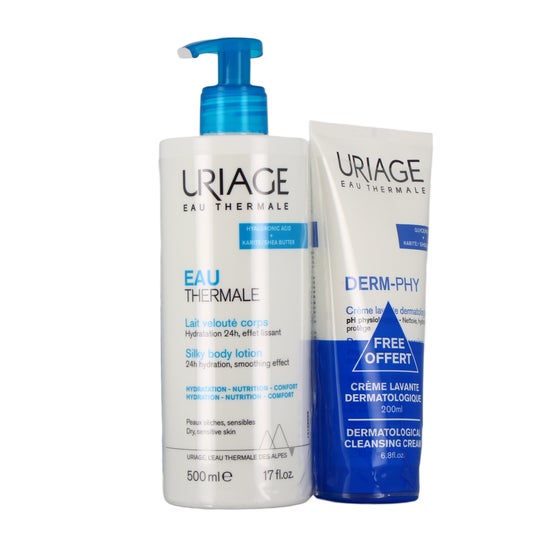 Uriage Pack Eau Thermale Leche Corporal Sedosa 500 ml + Derm-Phy 200 ml
